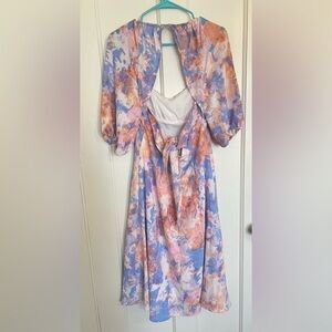 Open Back Midi Dress in Abstract Tie Dye
BCBGENERATION